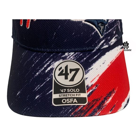 '47 Brand Solo Stretch Fit New England Patriots NFL Football Embroidered Hat Cap - Picture 10 of 12